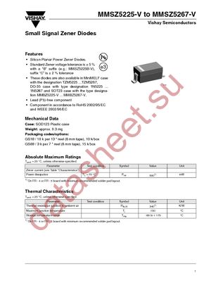 MMSZ5242B-V datasheet  